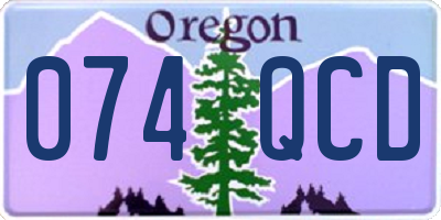OR license plate 074QCD
