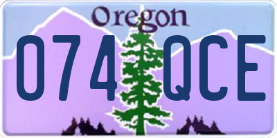 OR license plate 074QCE