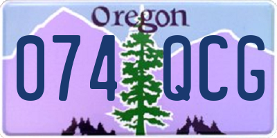 OR license plate 074QCG