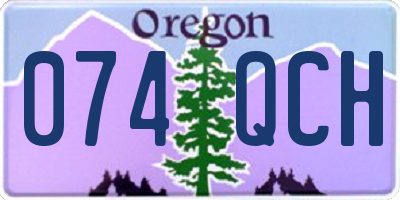 OR license plate 074QCH