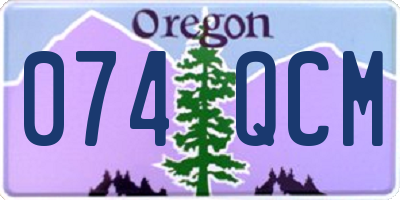OR license plate 074QCM