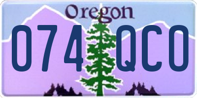 OR license plate 074QCO