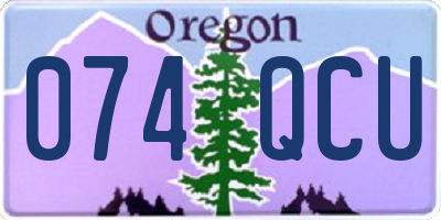 OR license plate 074QCU