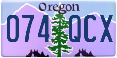 OR license plate 074QCX