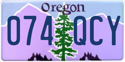 OR license plate 074QCY