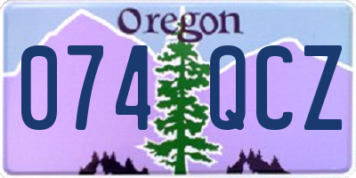 OR license plate 074QCZ