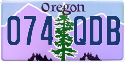 OR license plate 074QDB