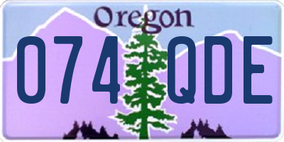 OR license plate 074QDE