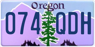 OR license plate 074QDH