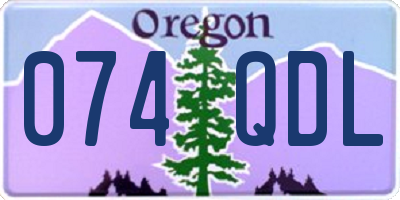 OR license plate 074QDL