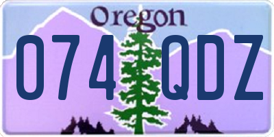OR license plate 074QDZ