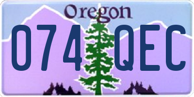 OR license plate 074QEC