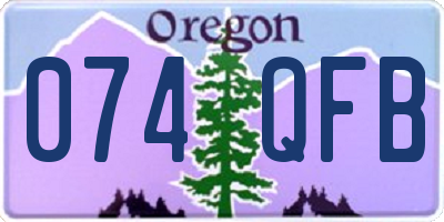 OR license plate 074QFB
