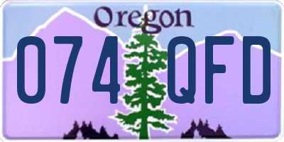 OR license plate 074QFD