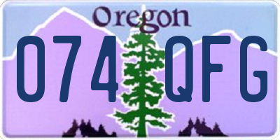 OR license plate 074QFG