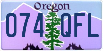 OR license plate 074QFL