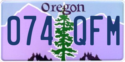 OR license plate 074QFM