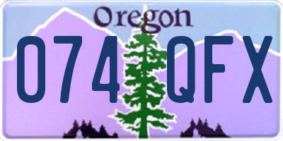 OR license plate 074QFX
