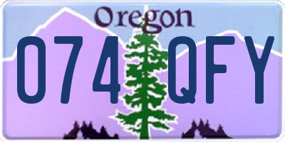 OR license plate 074QFY
