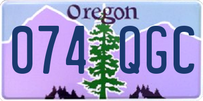 OR license plate 074QGC
