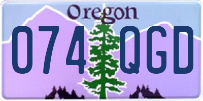 OR license plate 074QGD