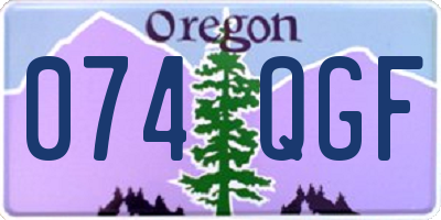 OR license plate 074QGF