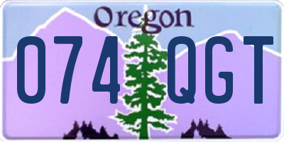 OR license plate 074QGT
