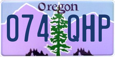 OR license plate 074QHP