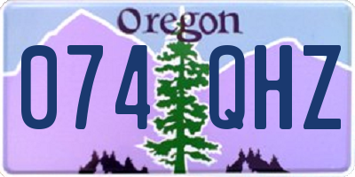 OR license plate 074QHZ