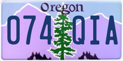 OR license plate 074QIA