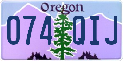 OR license plate 074QIJ