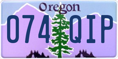OR license plate 074QIP