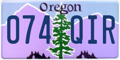 OR license plate 074QIR