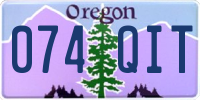 OR license plate 074QIT