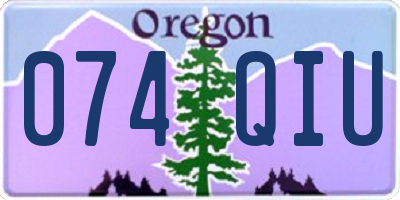 OR license plate 074QIU