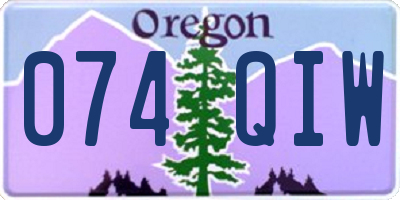 OR license plate 074QIW