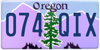 OR license plate 074QIX