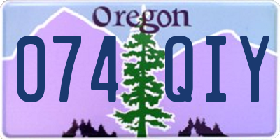 OR license plate 074QIY