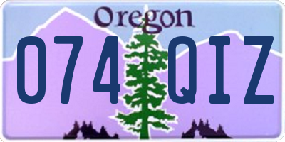 OR license plate 074QIZ
