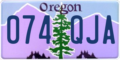 OR license plate 074QJA