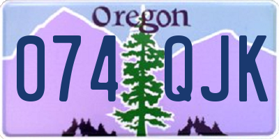 OR license plate 074QJK