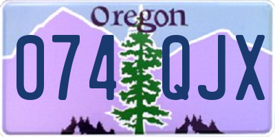 OR license plate 074QJX