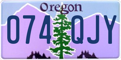 OR license plate 074QJY