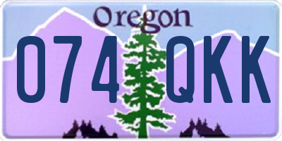OR license plate 074QKK