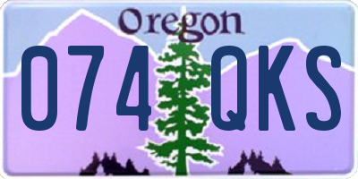 OR license plate 074QKS