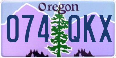 OR license plate 074QKX