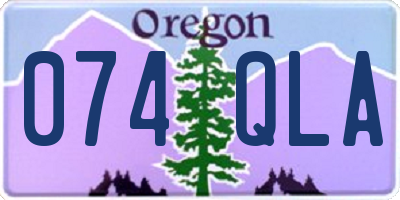 OR license plate 074QLA