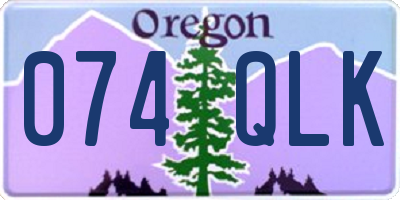 OR license plate 074QLK