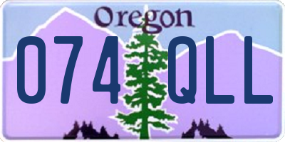 OR license plate 074QLL