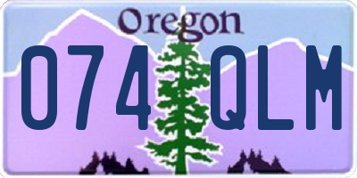 OR license plate 074QLM